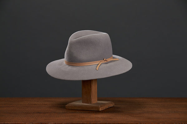 Adelaide fur felt Silver winter fedora